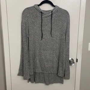 Gray High Low Hoodie